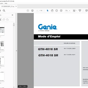 Genie Lift GTH-4016 SR GTH-4018 SR Mode d’Emploi Manual  PDF