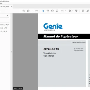 Genie Lift GTH-5519 Manuel de l’opérateur 57.0009.0640