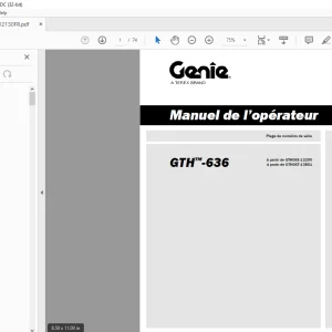 Genie Lift GTH-636 Manuel de l’opérateur 1312130  PDF