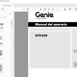 Genie Lift GTH-636 manual del operario 1257761  - PDF DOWNLOAD (Spanish)