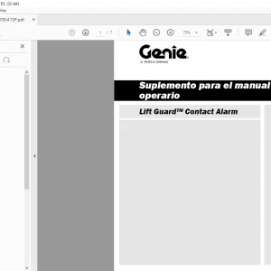Genie Lift Guard™ Contact Alarm Suplemento para el manual del operario 1278541