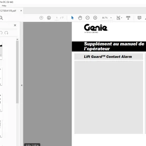 Genie Lift Guard™ Contact Alarm Supplément au manuel de l’opérateur