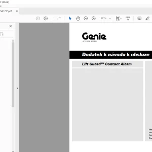 Genie Lift Guard™ Contact Alarm k návodu k obsluze