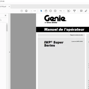 Genie Lift IWP Super Series Manuel de l’opérateur 1298037