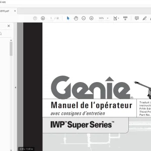 Genie Lift IWP Super Series Manuel de l’opérateur 145358