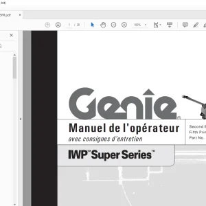 Genie Lift IWP Super Series  Manuel de l’opérateur 48643 PDF