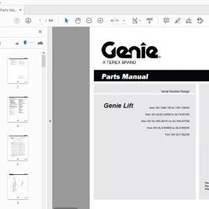 Genie Lift Parts Manual 115418 - PDF DOWNLOAD