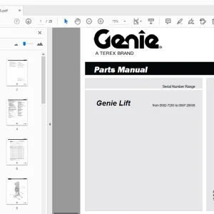 Genie Lift Parts Manual 22186 - PDF DOWNLOAD