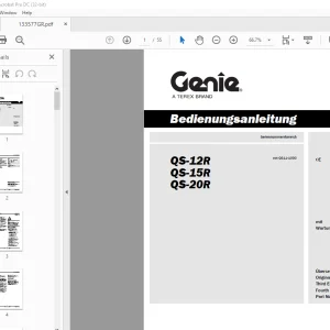 Genie Lift QS-12R QS-15R QS-20R Bedienungsanleitung 133577