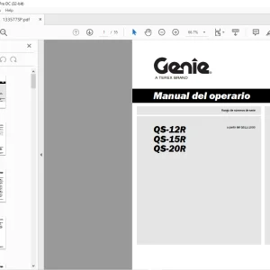 Genie Lift QS-12R QS-15R QS-20R Manual del operario