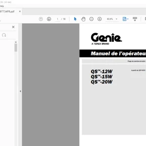 Genie Lift QS-12W QS-15W QS-20W Manuel de l’opérateur PDF