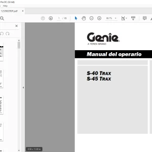 Genie Lift S-40 TRAX S-45 TRAX Manual del operario