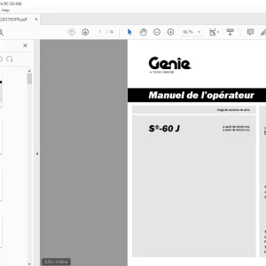 Genie Lift S-60 J Manuel de l’opérateur 1283765 PDF