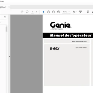 Genie Lift S-60X Manuel de l’opérateur T107102 PDF