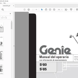 Genie Lift S-80 S-85 Manual del operario 43650 - PDF DOWNLOAD (Spanish)