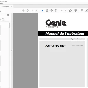 Genie Lift SX-135 XC Manuel de l’opérateur 1273020