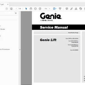 Genie Lift Service Manual 115417 - PDF DOWNLOAD