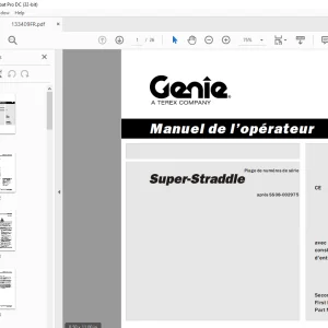 Genie Lift Super-Straddle Manuel de l'opérateur 133409FR