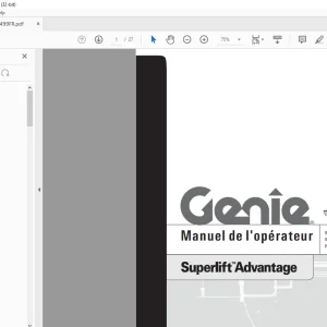 Genie Lift Superlift Advantage Manuel de l’opérateur 33499