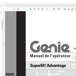 Genie Lift Superlift Advantage Manuel de l’opérateur 97550