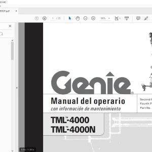 Genie Lift TML-4000 TML-4000N Manual del operario 82199 PDF