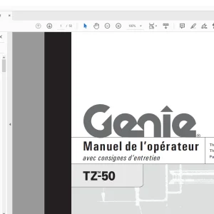 Genie Lift TZ-50  Manuel de l’opérateur 133555 PDF