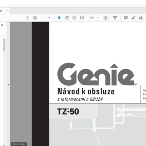 Genie Lift TZ-50 Návod k Obsluze 114164