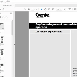 Genie Lift Tools™ Expo Installer Suplemento para el manual del operario