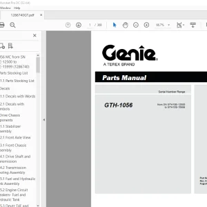 Genie Lift Truck GTH-1056 Parts Manual 1286740GT - PDF DOWNLOAD