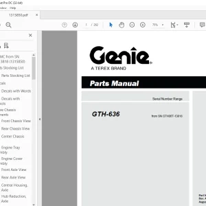Genie Lift Truck GTH-636 Parts Manual 1315850 - PDF DOWNLOAD