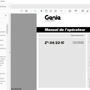 Genie Lift Z-34/22 IC Manuel de l’opérateur 1297938 PDF