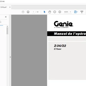 Genie Lift Z-34/22 IC Power Manuel de l'opérateur 1258815