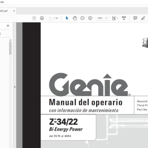 Genie Lift Z-34/22 Manual del operario 82598 - PDF DOWNLOAD (Spanish)