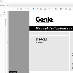 Genie Lift Z-34/22 Manuel de l'opérateur 133548 PDF