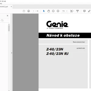 Genie Lift Z-40/23N Z-40/23N RJ Navod k Obsluze 114304