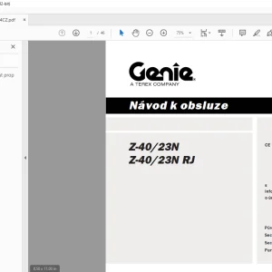 Genie Lift Z-40/23N Z-40/23N RJ Návod k Obsluze 1258834