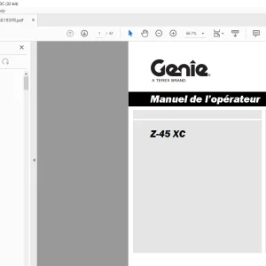 Genie Lift Z-45 XC Manuel de l’opérateur 1268193 PDF