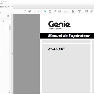 Genie Lift Z-45 XC Manuel de l’opérateur 129030
