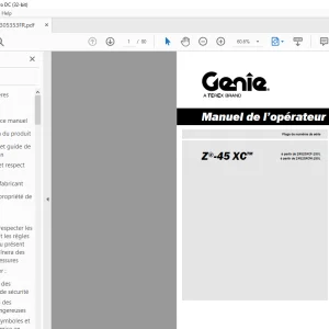 Genie Lift Z-45 XC Manuel de l’opérateur 130535 PDF