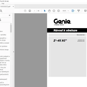Genie Lift Z-45 XC Návod k Obsluze Manual 1305353