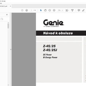 Genie Lift Z-45/25 Z-45/25 j Navod k Obsluze 114358  PDF