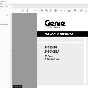 Genie Lift Z-45/25 Z-45/25 j Navod k Obsluze 1258826