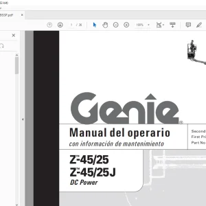 Genie Lift Z-45/25 Z-45/25J DC Power Manual del operario - PDF DOWNLOAD (Spanish)