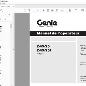 Genie Lift Z-45/25 Z-45/25J IC Power Manuel de l'opérateur