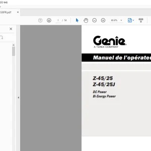 Genie Lift Z-45/25 Z-45/25J Manuel de l’opérateur 114358