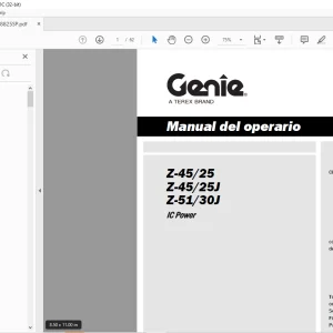 Genie Lift Z-45/25 Z-45/25J Z-51/30J IC Power Manual del operario