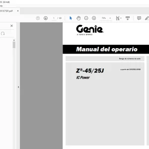 Genie Lift Z-45/25J IC Power Manual del operario 1299167