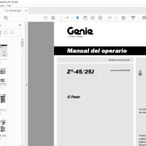 Genie Lift Z-45/25J Manual del operario 1311642
