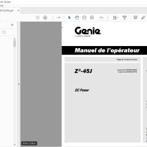 Genie Lift Z-45J Manuel de l’opérateur 1297032 PDF