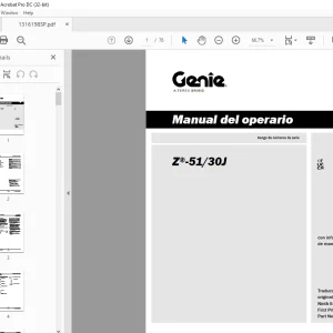 Genie Lift Z-51/30J Manual del operario 1316198 - PDF DOWNLOAD (Spanish)